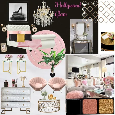 Hollywood Glam with shoe art and new palette Interior Design Mood Board by Giang Nguyen on Style Sourcebook