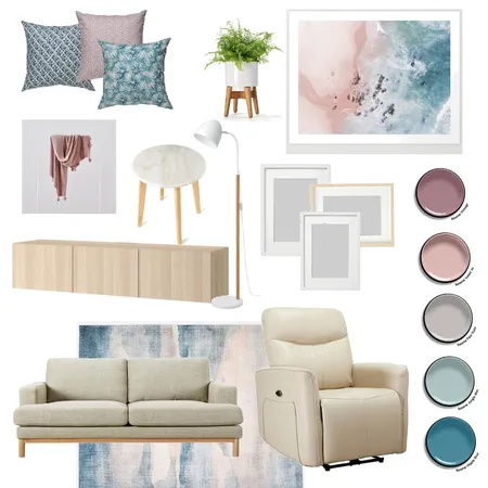 Pastel Living Room Interior Design Mood Board by Beautiful Spaces Interior Design on Style Sourcebook