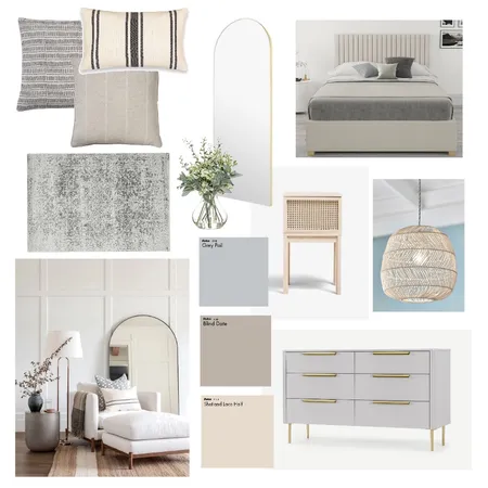 Caroline and Edd Main bedroom Interior Design Mood Board by Charlotteob on Style Sourcebook
