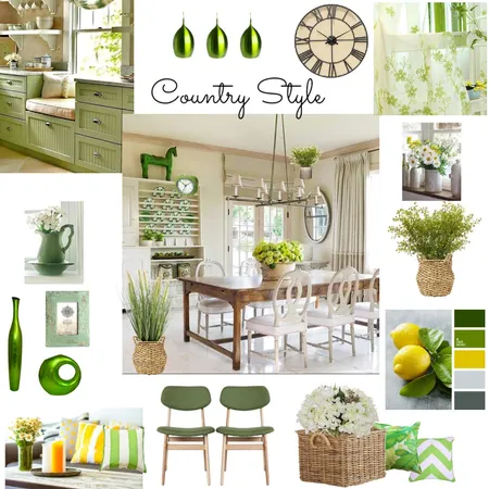 Country style with green cabinette Interior Design Mood Board by Giang Nguyen on Style Sourcebook