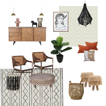 Boho Room Interior Design Mood Board by Staging Deco on Style Sourcebook