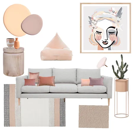 Pink and peach Interior Design Mood Board by 81onthehill on Style Sourcebook