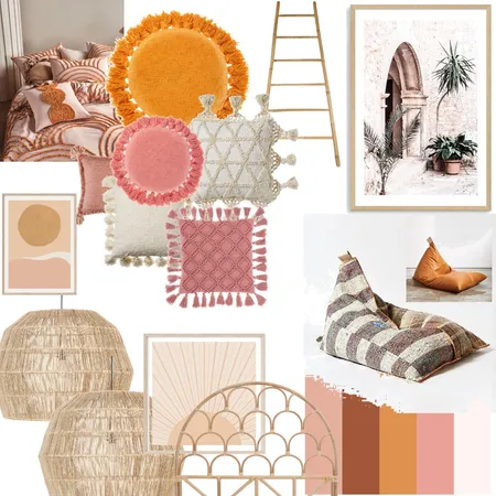 Boho Bedroom Interior Design Mood Board by Zayla on Style Sourcebook