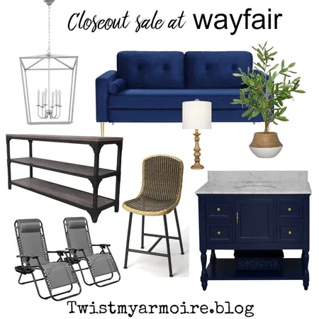 Wayfair closeout Interior Design Mood Board by Twist My Armoire on Style Sourcebook