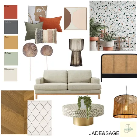 Boho Interior Design Mood Board by JADE & SAGE on Style Sourcebook