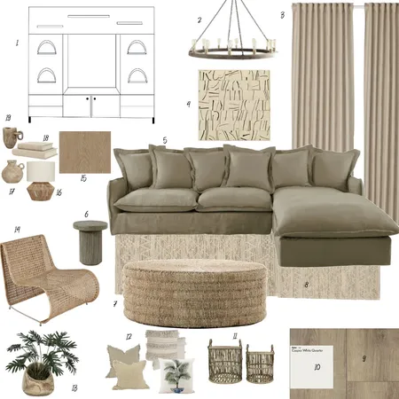 Living room Sample board Interior Design Mood Board by MarinaElian on Style Sourcebook