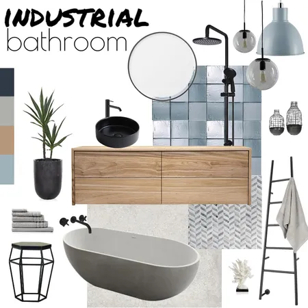industrial bathroom Interior Design Mood Board by bii on Style Sourcebook