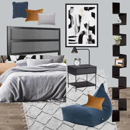 Monochrome boy bedroom Interior Design Mood Board by Decor n Design on Style Sourcebook