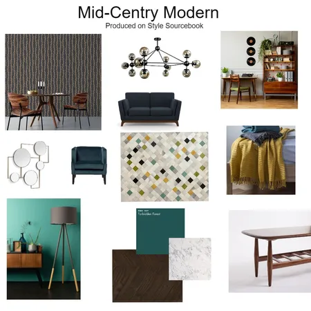 Mid-Century Modern Interior Design Mood Board by zwisbey on Style Sourcebook