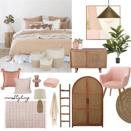 Peachy Pink Interior Design Mood Board by MM Styling on Style Sourcebook