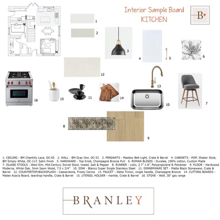 Module #9 Sample Board - Kitchen Interior Design Mood Board by Cindy S on Style Sourcebook