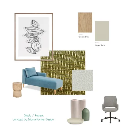 Kin Kin Cottage - Study Interior Design Mood Board by Briana Forster Design on Style Sourcebook