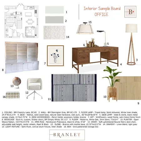 MODULE #9 - SAMPLE BOARD - Office Interior Design Mood Board by Cindy S on Style Sourcebook