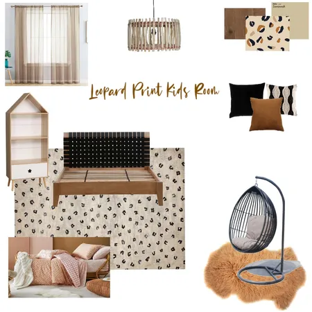 Kids room Leopard print Interior Design Mood Board by Farahtauseef on Style Sourcebook