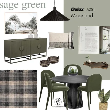 Sage green dining Interior Design Mood Board by Oleander & Finch Interiors on Style Sourcebook