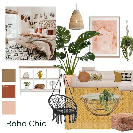 Boho Chic Living Room 4 Interior Design Mood Board by brookegould on Style Sourcebook
