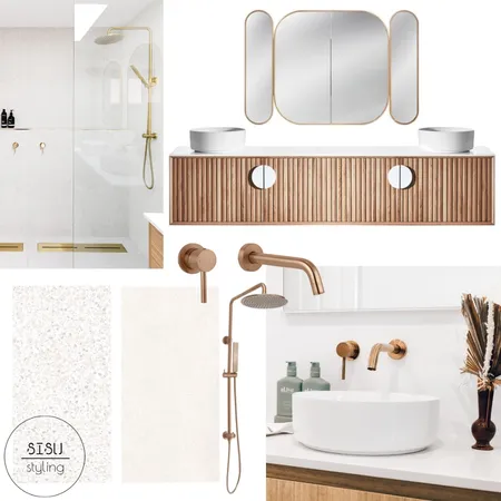 Coastal warm bathroom Interior Design Mood Board by Sisu Styling on Style Sourcebook