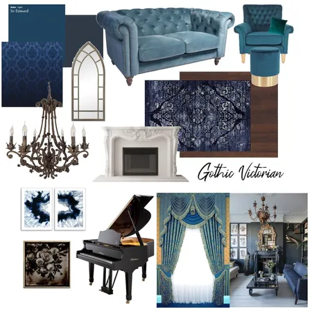 Gothic Victorian l living room Interior Design Mood Board by FeliciaRose on Style Sourcebook
