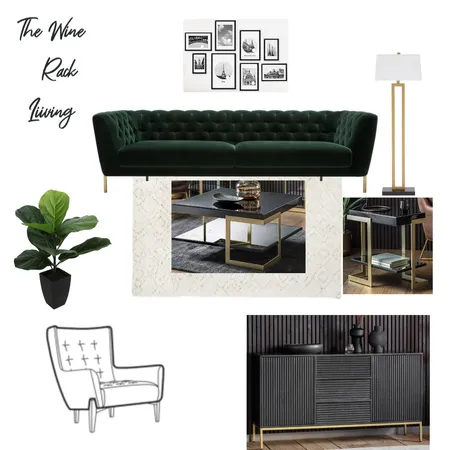The Wine Rack - Living green sofa Interior Design Mood Board by H | F Interiors on Style Sourcebook