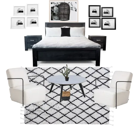 black and white bedroom Interior Design Mood Board by home101 on Style Sourcebook