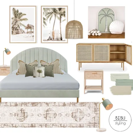 Sage green coastal bedroom Interior Design Mood Board by Sisu Styling on Style Sourcebook