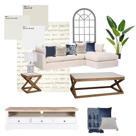 Coastal Hamptons living room Interior Design Mood Board by Salty Interiors Co on Style Sourcebook