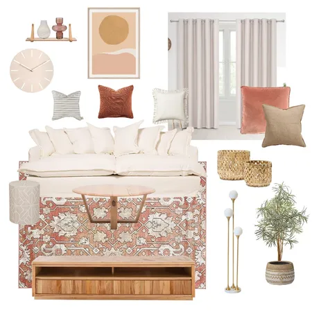 Peachy pink living Interior Design Mood Board by nicoleszkucik on Style Sourcebook