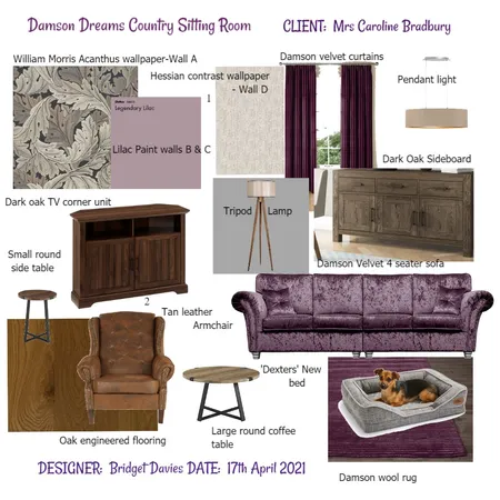 Damson Dreams Interior Design Mood Board by Bridget Davies on Style Sourcebook