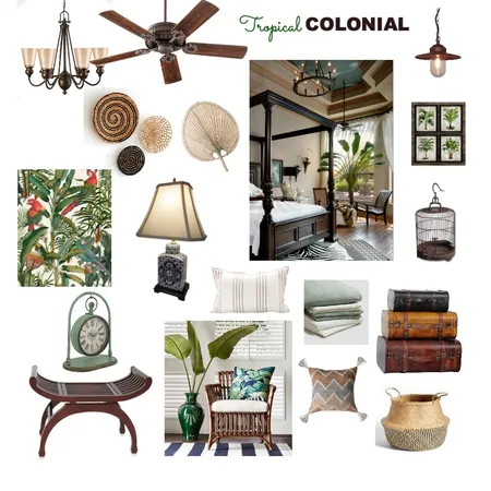 Tropical Colonial Interior Design Mood Board by Lena Sharp on Style Sourcebook