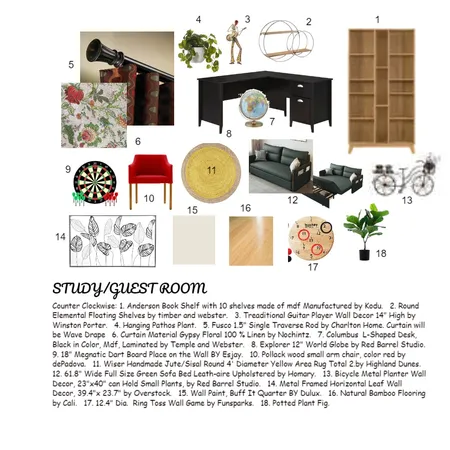 STUDY ROOM ASSIGNMENT 9 Interior Design Mood Board by gshah20 on Style Sourcebook