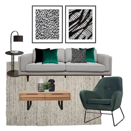 Contemporary Elegant Living Room Interior Design Mood Board by Kyra Smith on Style Sourcebook