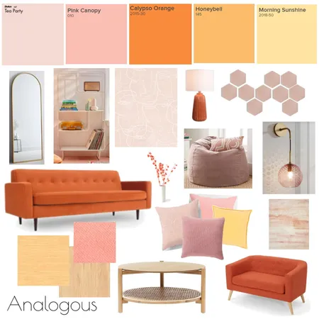 Analogous Orangey-Yellow Interior Design Mood Board by kt! on Style Sourcebook