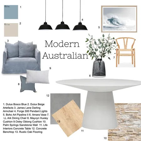 Modern Australian FInal Interior Design Mood Board by JustineSimcoe on Style Sourcebook