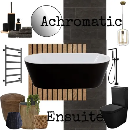 Achromatic Ensuite Interior Design Mood Board by KCN Designs on Style Sourcebook