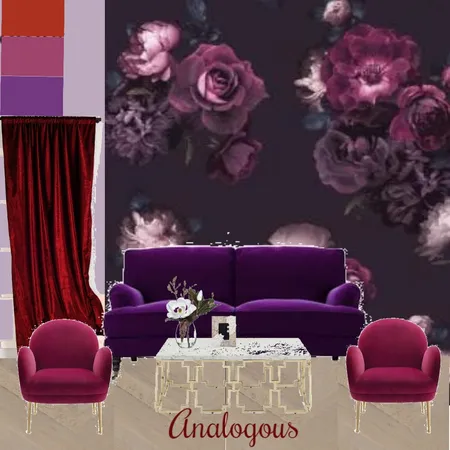 Analogous scheme room Interior Design Mood Board by raniasuccar on Style Sourcebook