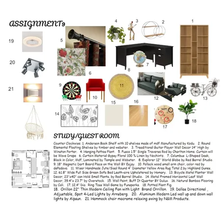 STUDY ROOM ASSIGNMENT 9 Interior Design Mood Board by gshah20 on Style Sourcebook