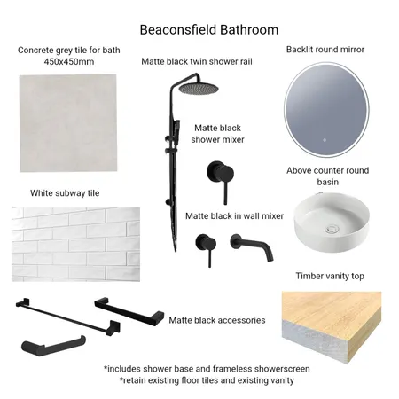 Beaconsfield Bathroom Interior Design Mood Board by Hilite Bathrooms on Style Sourcebook