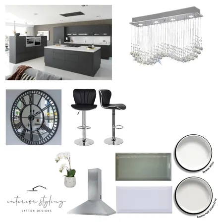 Black and White Kitchen Interior Design Mood Board by Interior Styling on Style Sourcebook