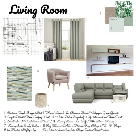 Living Room1+ Interior Design Mood Board by Critique & Create Interiors on Style Sourcebook