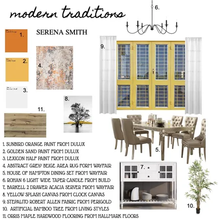 DINING ROOM SAMPLE BOARD Interior Design Mood Board by House of Serena Smith Designs on Style Sourcebook