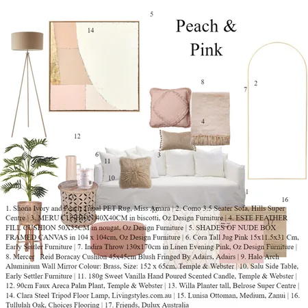 pink & peach comp Interior Design Mood Board by Miranda_Elise on Style Sourcebook