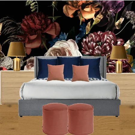 Floral bedroom Interior Design Mood Board by MiriamSawan on Style Sourcebook