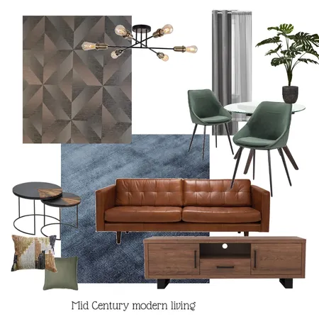 Mid Century Modern Living Interior Design Mood Board by DesignSudio21 on Style Sourcebook