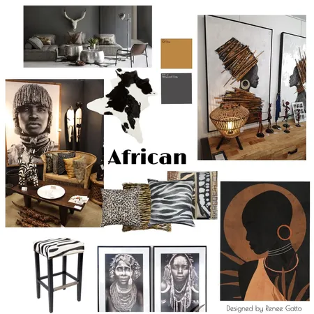 African Style Interior Design Mood Board by ReneeGatto Designs on Style Sourcebook