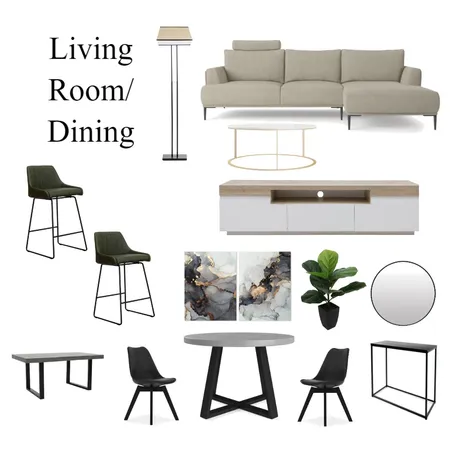 Dining/Living Interior Design Mood Board by jessiehn on Style Sourcebook