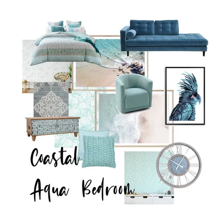 Coastal Aqua Bedroom Interior Design Mood Board by Nayla Dyandra on Style Sourcebook