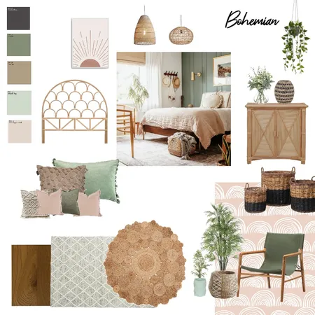 Bohemian Bedroom Interior Design Mood Board by Cindy Henson Interior Designs on Style Sourcebook