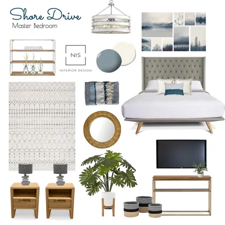 Shore Drive - Master Bedroom (option A) Interior Design Mood Board by Nis Interiors on Style Sourcebook