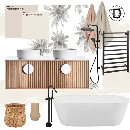 Strawberry & Cream Bathroom Interior Design Mood Board by Designingly Co on Style Sourcebook