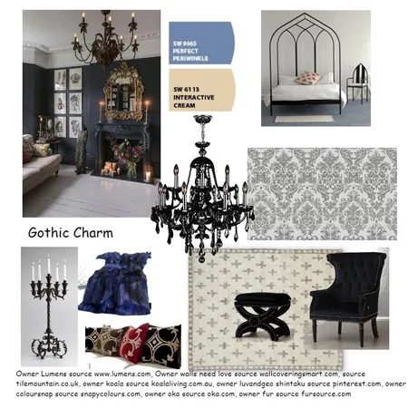 Gothic Interior Design Mood Board by Em's on Style Sourcebook
